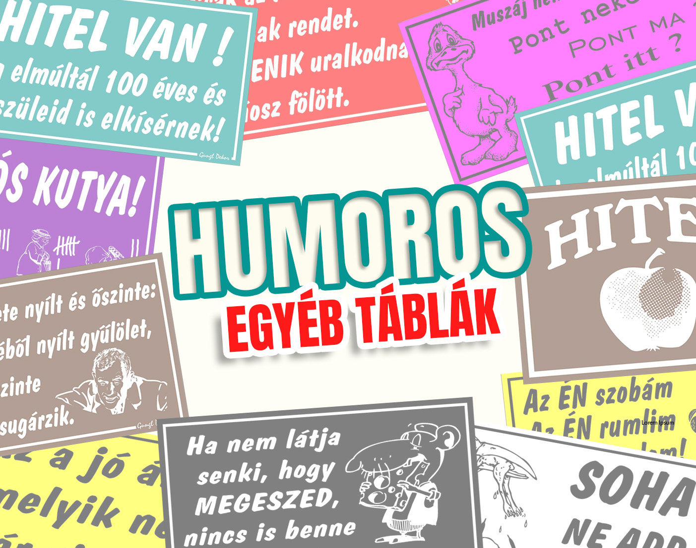 Egyéb táblák humoros