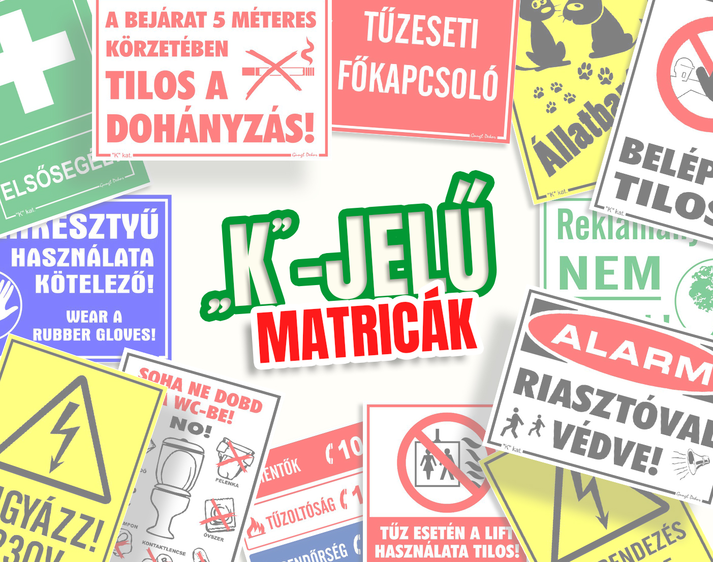 Matrica "K" jelű (11,5x16,5cm)
