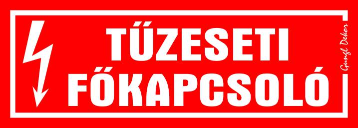 Tűzeseti főkapcsoló MATRICA "A"