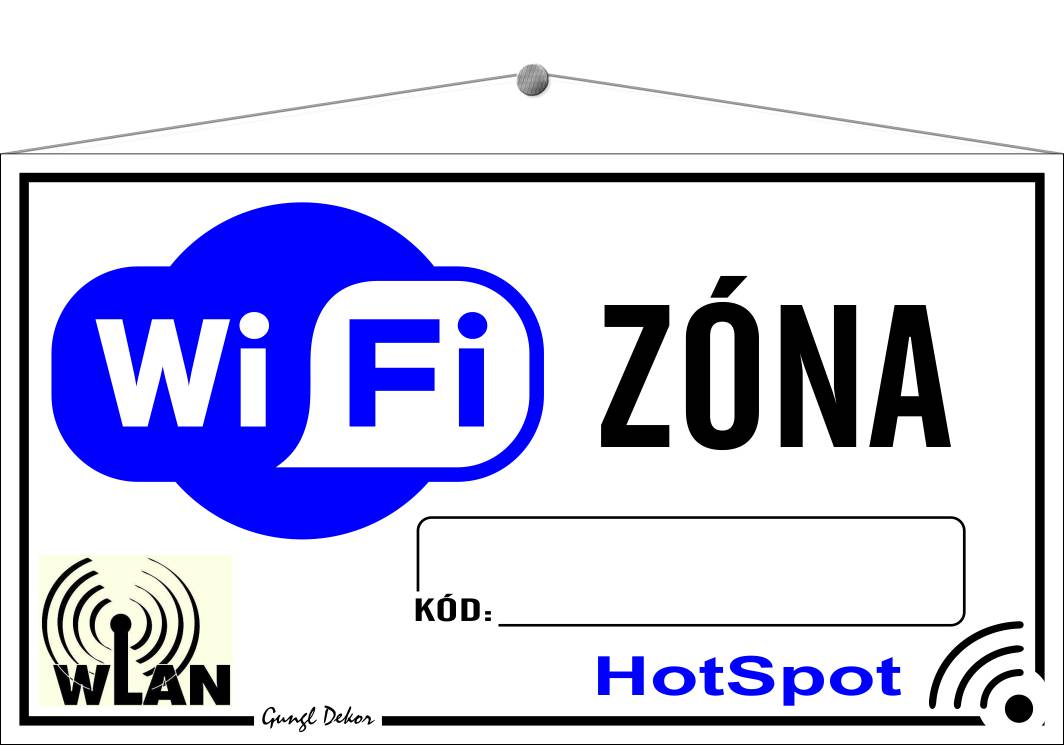 Wifi zóna - beírható kóddal TÁBLA